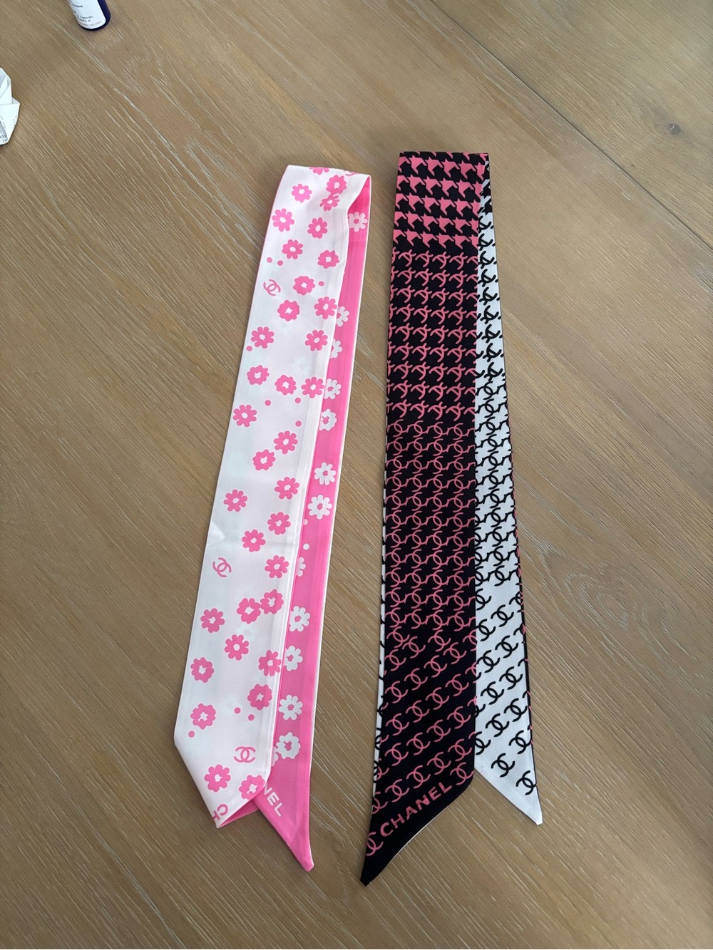 Pink & Black Patterned twillys- Set of 2